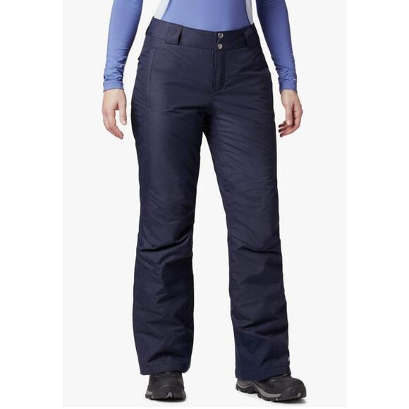 NWT Columbia Bugaboo Omni-Heat Ski Snow Pants Waterproof Navy Blue Small Short - Picture 1 of 15